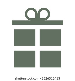 Regalo presente con el icono de la cinta Vector plano