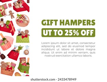 Regalo y Regalo Tienda Banner Diseño Vector Plantilla