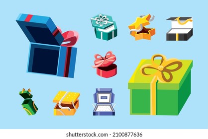 gift presents with bow icons