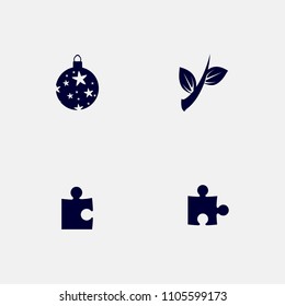 Gift, puzzle  icon vector