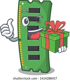 With gift RAM memory card in PC character