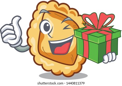 With gift ravioli isolated with in the character