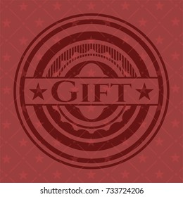 Gift realistic red emblem Gift realistic red emblem