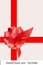 gift with red bow, vector