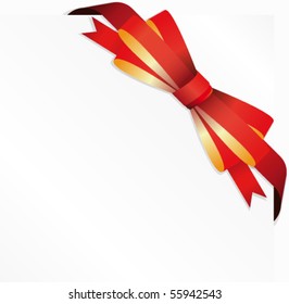 Gift red bow. Vector