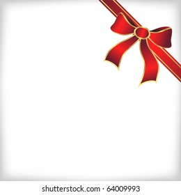 Gift red bow, vector illustration