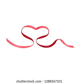 gift red heart-shaped ribbon