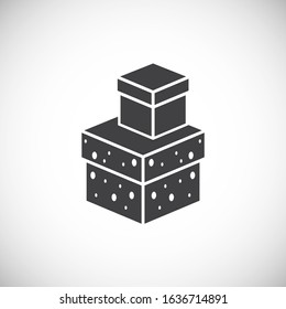 Gift related icon on background for graphic and web design. Creative illustration concept symbol for web or mobile app.