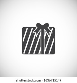 Gift related icon on background for graphic and web design. Creative illustration concept symbol for web or mobile app.