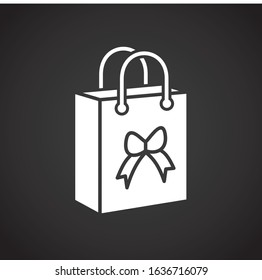 Gift related icon on background for graphic and web design. Creative illustration concept symbol for web or mobile app.