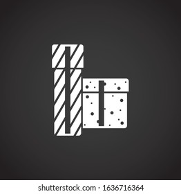 Gift related icon on background for graphic and web design. Creative illustration concept symbol for web or mobile app.