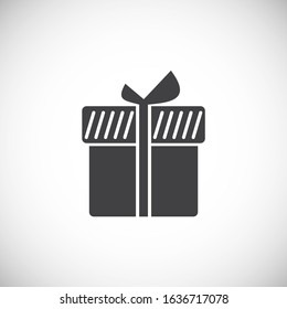 Gift related icon on background for graphic and web design. Creative illustration concept symbol for web or mobile app.