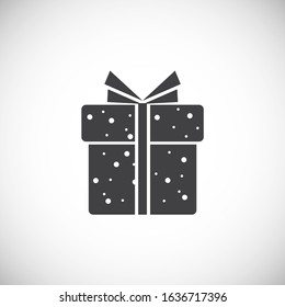 Gift related icon on background for graphic and web design. Creative illustration concept symbol for web or mobile app.