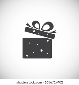 Gift related icon on background for graphic and web design. Creative illustration concept symbol for web or mobile app.