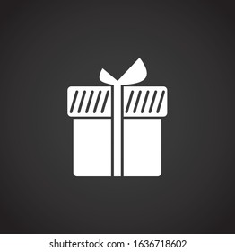 Gift related icon on background for graphic and web design. Creative illustration concept symbol for web or mobile app.