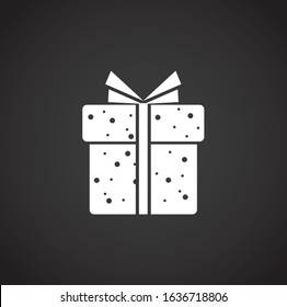 Gift related icon on background for graphic and web design. Creative illustration concept symbol for web or mobile app.
