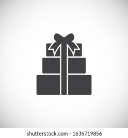 Gift related icon on background for graphic and web design. Creative illustration concept symbol for web or mobile app.
