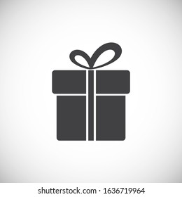 Gift related icon on background for graphic and web design. Creative illustration concept symbol for web or mobile app.