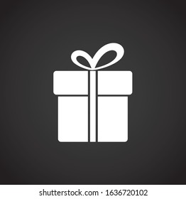 Gift related icon on background for graphic and web design. Creative illustration concept symbol for web or mobile app.