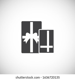 Gift related icon on background for graphic and web design. Creative illustration concept symbol for web or mobile app.