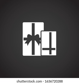 Gift related icon on background for graphic and web design. Creative illustration concept symbol for web or mobile app.