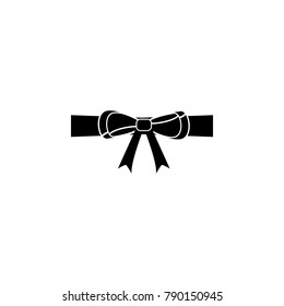 Gift ribbon with bow icon. Premium quality graphic design. Signs, outline symbols collection, simple icon for websites, web design, mobile app on white background