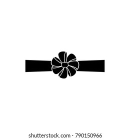 Gift ribbon with bow icon. Premium quality graphic design. Signs, outline symbols collection, simple icon for websites, web design, mobile app on white background