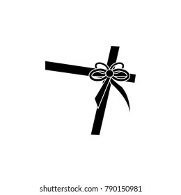 Gift ribbon with bow icon. Premium quality graphic design. Signs, outline symbols collection, simple icon for websites, web design, mobile app on white background