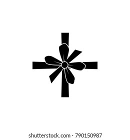 Gift ribbon with bow icon. Premium quality graphic design. Signs, outline symbols collection, simple icon for websites, web design, mobile app on white background