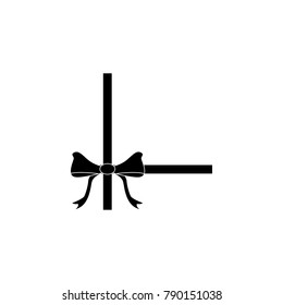 Gift ribbon with bow icon. Premium quality graphic design. Signs, outline symbols collection, simple icon for websites, web design, mobile app on white background