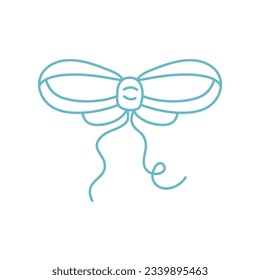gift ribbon bow illustrations hand painted