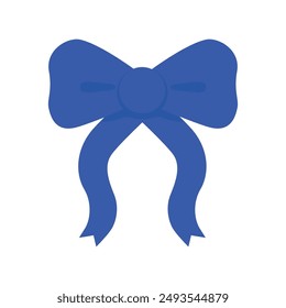 Gift ribbon bow knot bow present on white background.