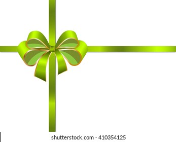 Gift ribbon bow Loop in green