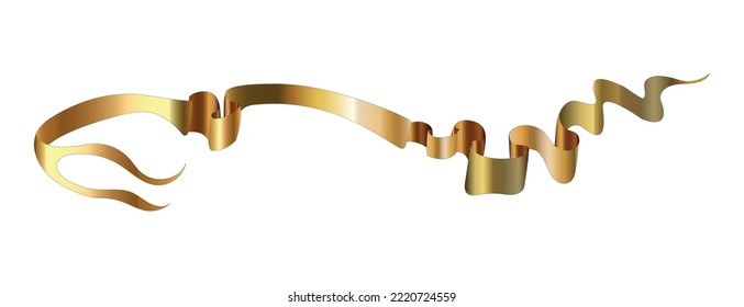 Gift ribbon in gold color
