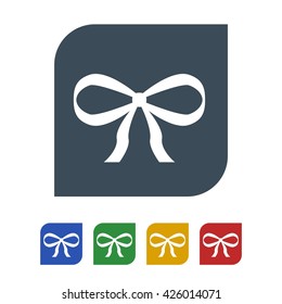 gift ribbon icon isolated on white background. vector illustration icon