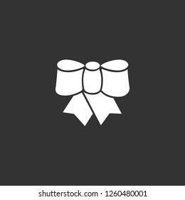 gift ribbon icon vector. gift ribbon sign on black background. gift ribbon icon for web and app