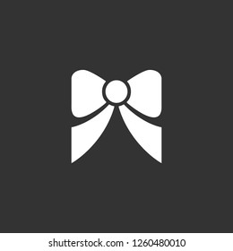 gift ribbon icon vector. gift ribbon sign on black background. gift ribbon icon for web and app