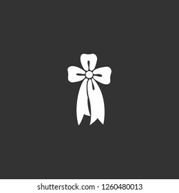 gift ribbon icon vector. gift ribbon sign on black background. gift ribbon icon for web and app