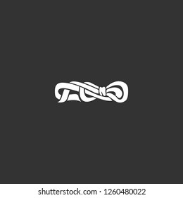 gift ribbon icon vector. gift ribbon sign on black background. gift ribbon icon for web and app