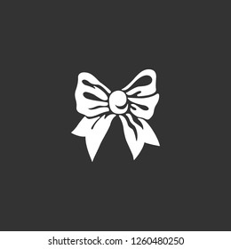 gift ribbon icon vector. gift ribbon sign on black background. gift ribbon icon for web and app