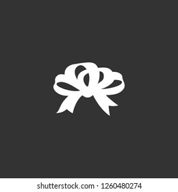 gift ribbon icon vector. gift ribbon sign on black background. gift ribbon icon for web and app