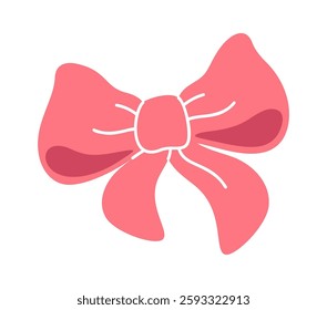 Gift ribbon knotted bow element