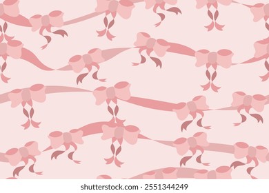 gift ribbon seamless pattern in vector for background,fabric,wrapping,etc