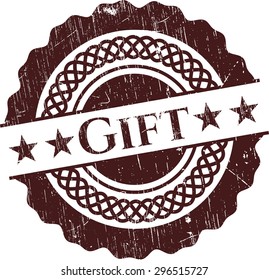Gift rubber grunge stamp
