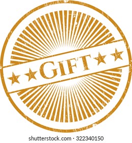 Gift rubber grunge texture seal