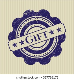 Sello de goma de regalo con textura gruesa