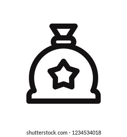Gift sack vector icon