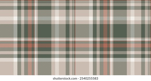 Gift seamless pattern plaid, fade tartan check textile. Fashioned fabric background texture vector in pastel and white colors palette.