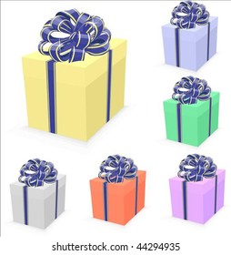 Gift set closed. Vector illustration isolated on white background