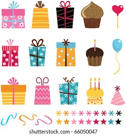 gift set and other birthday elements